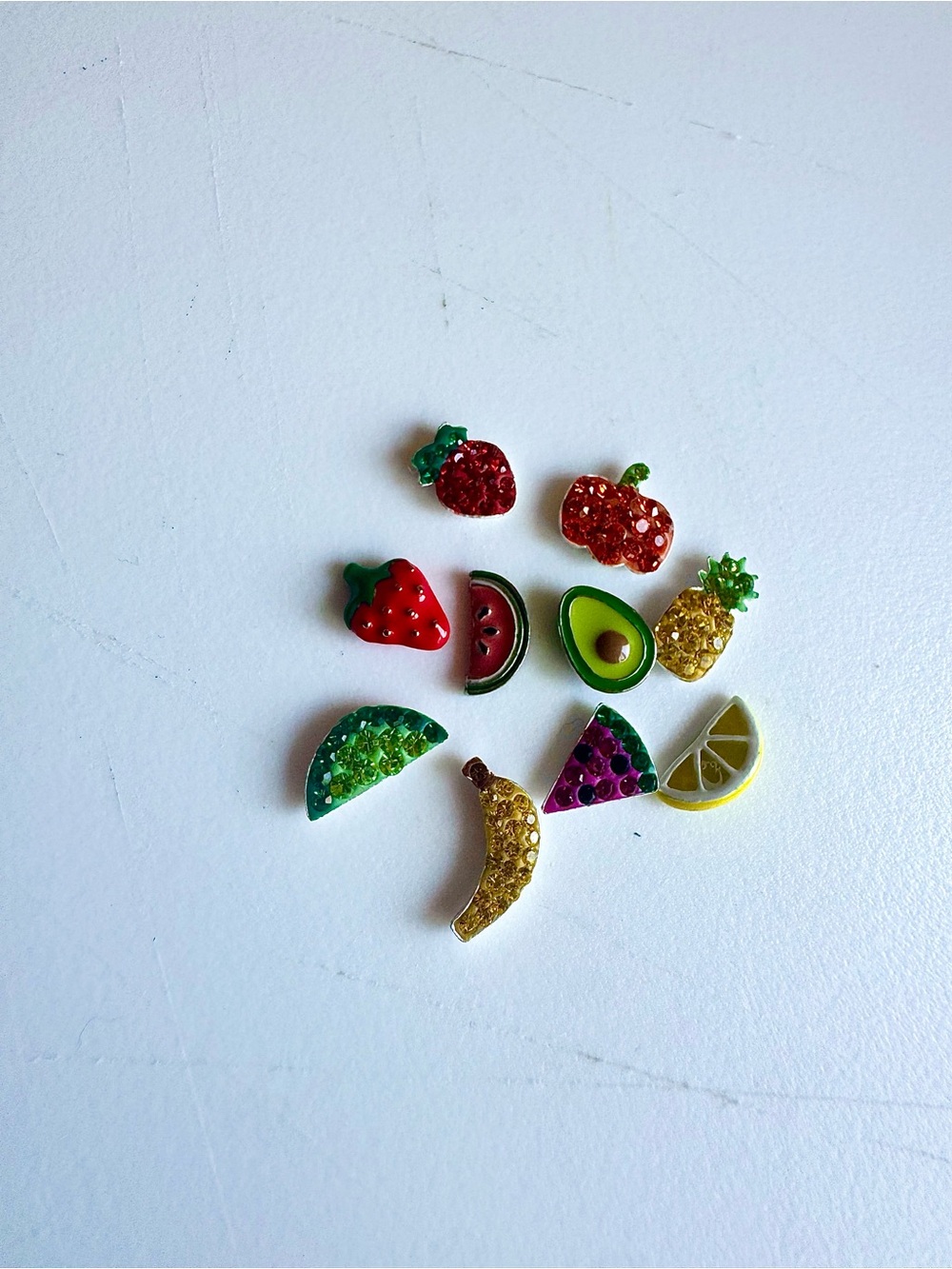 Origami Owl Charms Lot of 10 — Fruits & Veggies, Crystal & Enamel Mix - Picture 2 of 2